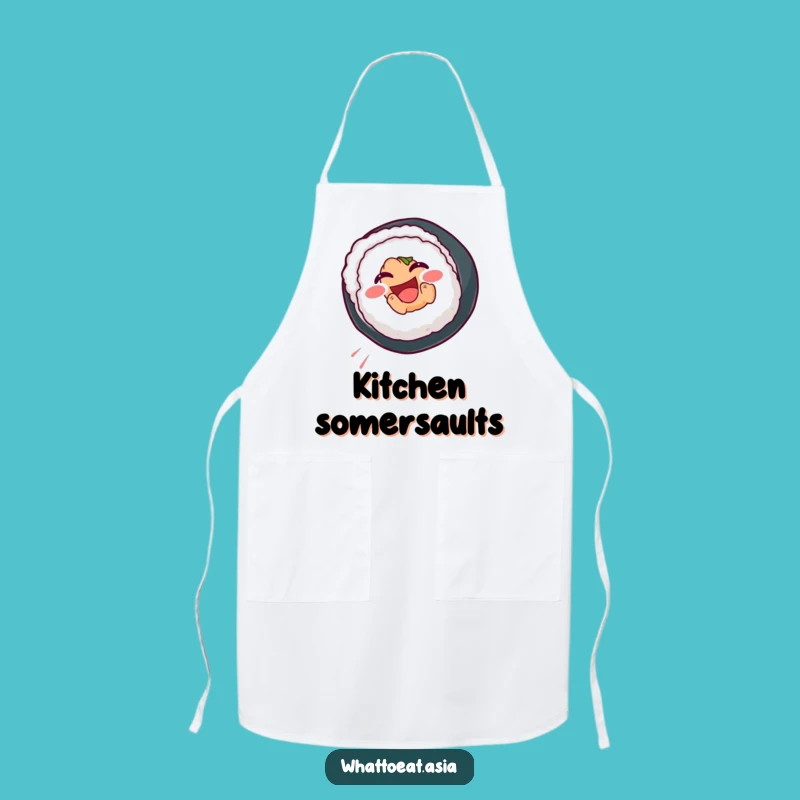 Funny Sushi Apron: Joyful Cook Roll Bib, Kitchen Accessory Gift!