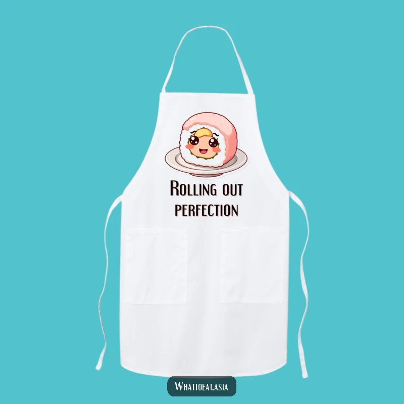 Funny Sushi Roll Apron: Cook with Googly-Eyed Fun!