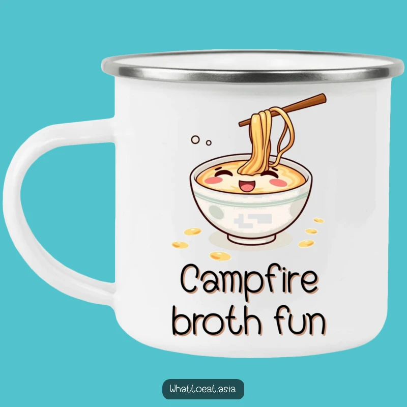 Funny Ramen Giggling Camping Mug: Adventure Fuel, Perfect Gift!
