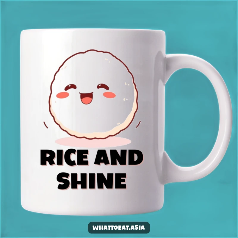 Funny Onigiri Mug: Wiggling Ball Rolling Gift for Rice Lovers!