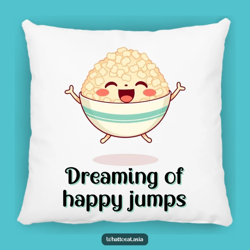 Funny Happy Rice Bowl Pillow: Cuddle Up with Joyful Comfort!