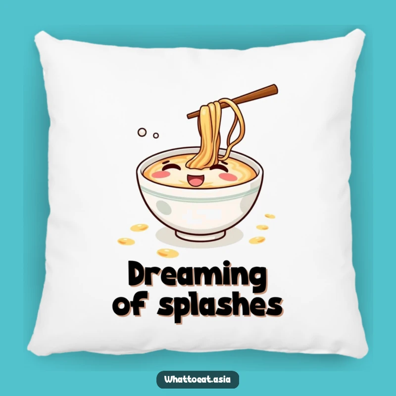 Funny Ramen Giggling Pillow: Cozy Comfort with Playful Splashes, Perfect Gift!