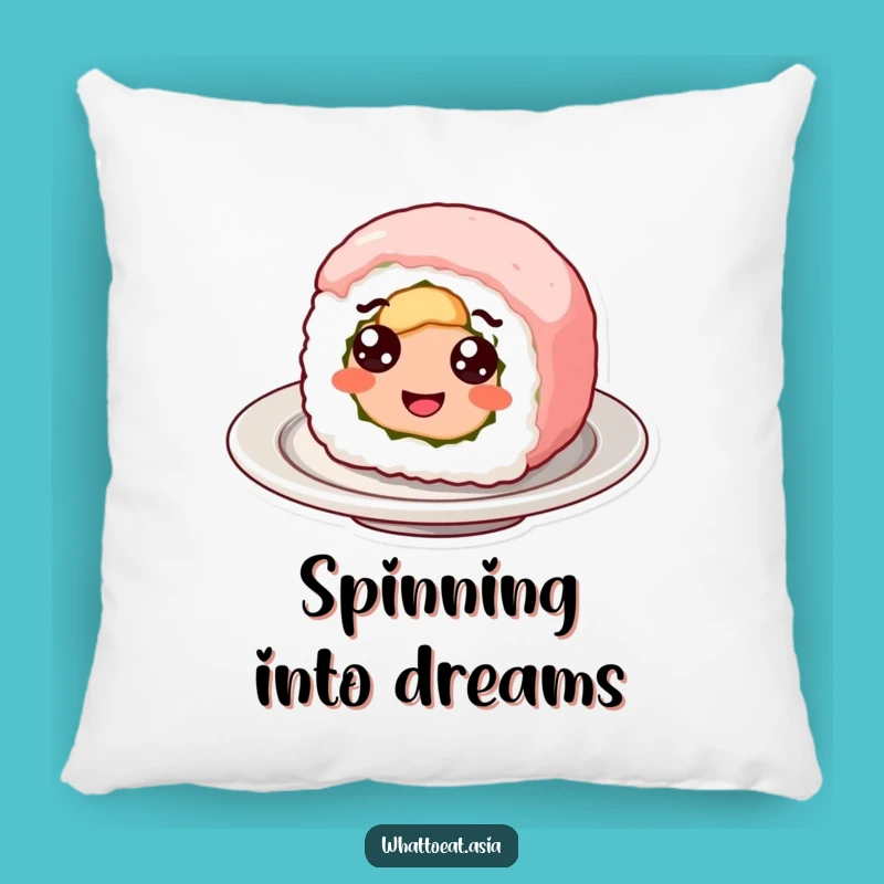 Funny Sushi Roll Pillow: Cuddle Up with Googly-Eyed Comfort!