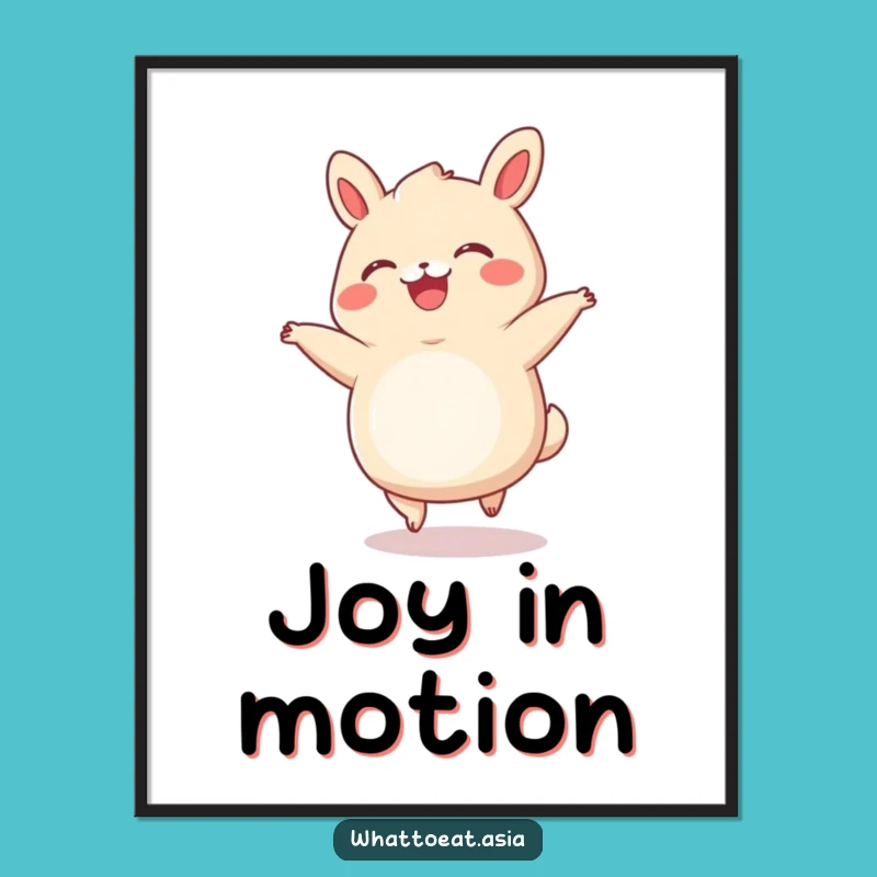 Funny Bao Bun Cartwheel Digital Art: Instant Joy, Perfect Gift!