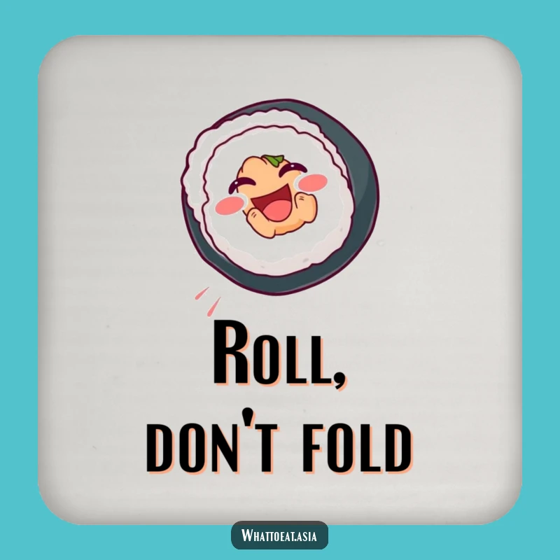 Funny Sushi Coaster: Joyful Somersault Protection, Quirky Gift!