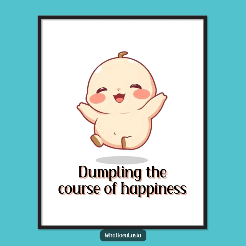 Free Printable Dumpling Wall Art: Funny Kicking Downloadable Decor!