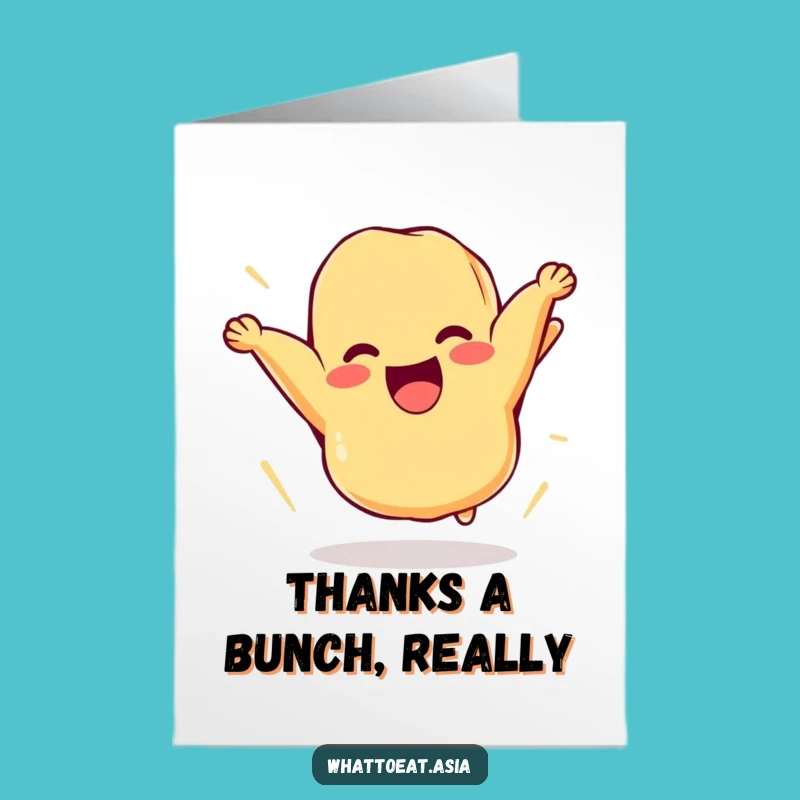 Free Printable Thank You Card: Flipping Tempura Funny Downloadable Greeting