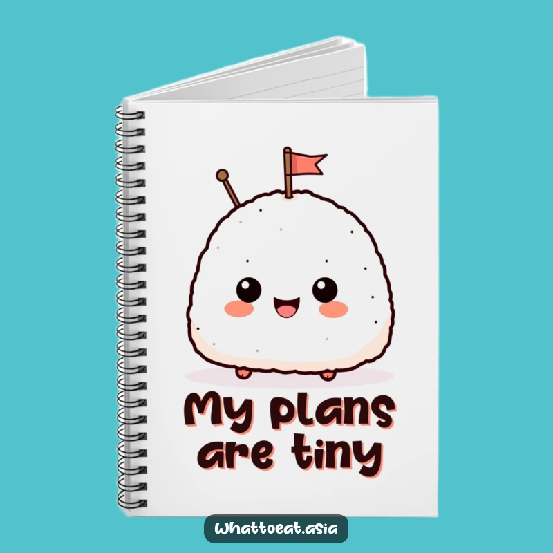 Funny Onigiri Waving Flag Notebook: Jot Down Ideas with this Hilarious and Cute Journal