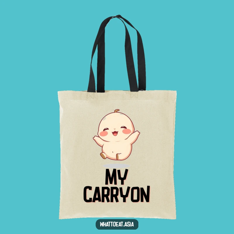 Funny Dumpling Tote Bag: Giggling Legs Carryall, Eco-Friendly Gift!